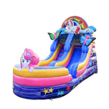Vente toboggan aquatique gonflable licorne