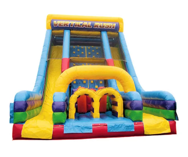Vente château gonflable toboggan vertical rush