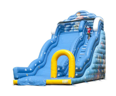 Vente château gonflable toboggan vagues