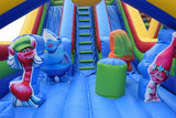 Vente château gonflable toboggan trolls