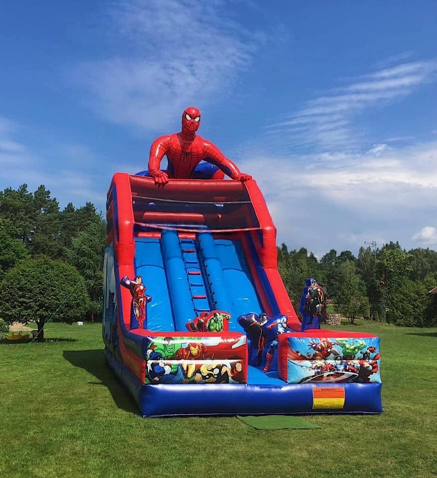 Vente château gonflable toboggan Spiderman