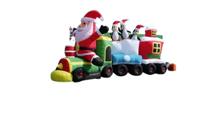Location gonflable décoratif " train du père noël"