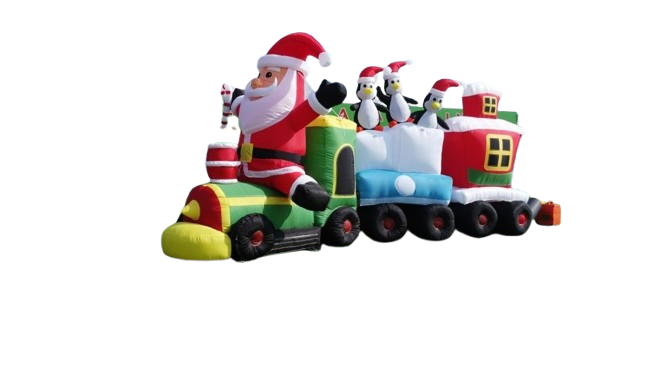 Location gonflable décoratif " train du père noël"