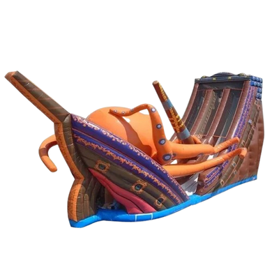 Vente château gonflable toboggan bateau pieuvre
