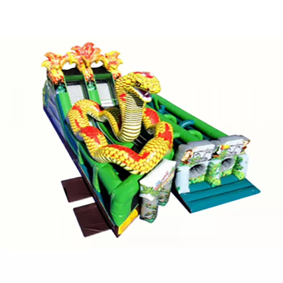 Vente château gonflable toboggan jungle cobra