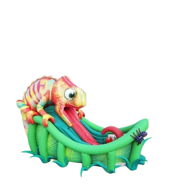 Vente château gonflable toboggan Caméléon