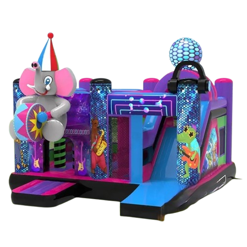 Vente château gonflable combo toboggan animaux