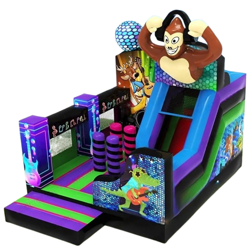 Vente château gonflable combo toboggan animaux