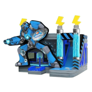Vente château gonflable combo toboggan robot