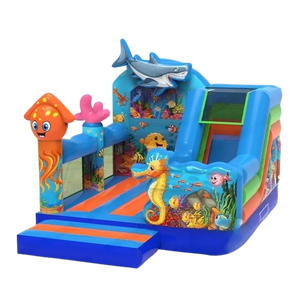 Vente château gonflable combo toboggan océan