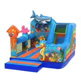 Vente château gonflable combo toboggan océan