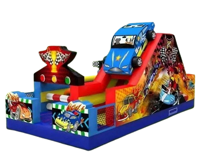 Vente château gonflable parcours d'obstacles voiture