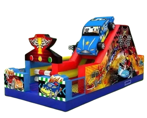 Vente château gonflable parcours d'obstacles voiture