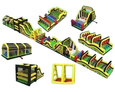 Vente château gonflable parcours d'obstacles extrême XXL