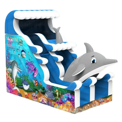 Vente château gonflable toboggan dauphins