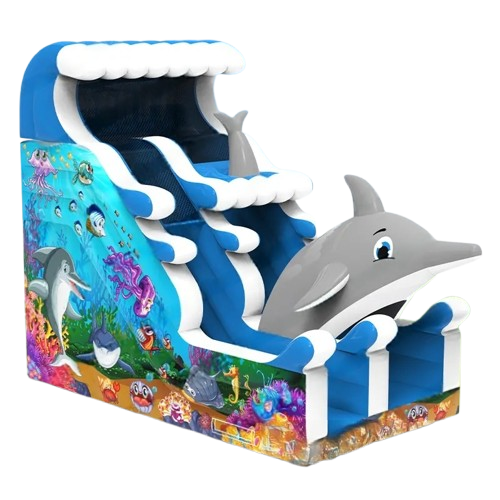 Vente château gonflable toboggan dauphins