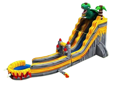 Vente château gonflable toboggan aquatique Dino