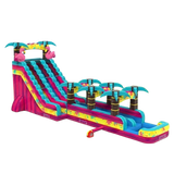 Vente château gonflable toboggan flamingo