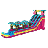 Vente château gonflable toboggan flamingo