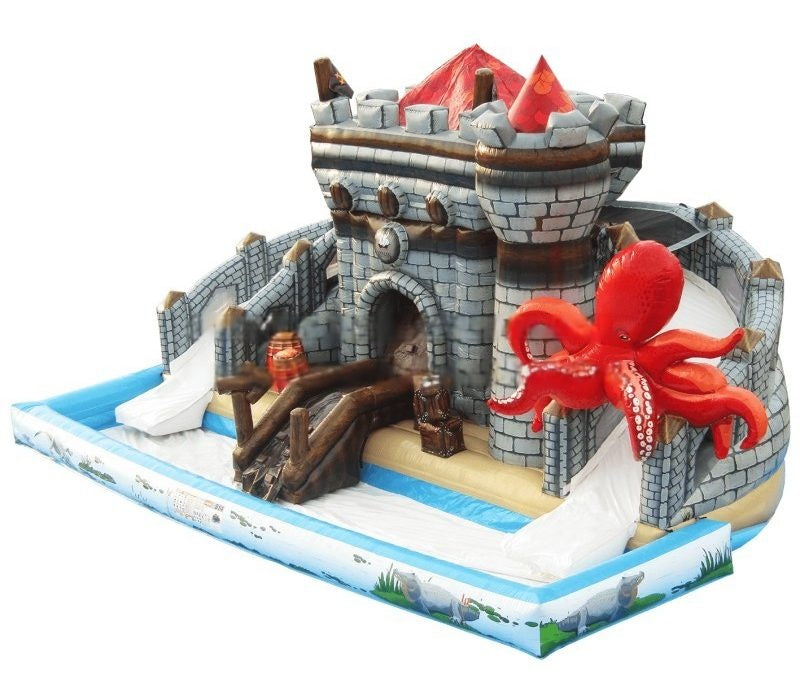 Vente château gonflable géant aquatique château fort