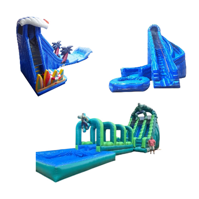 Location château gonflable pack 3 structures aquatiques