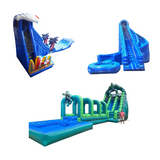 Location château gonflable pack 3 structures aquatiques