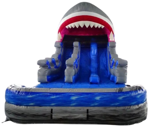 Vente château gonflable toboggan aquatique requin