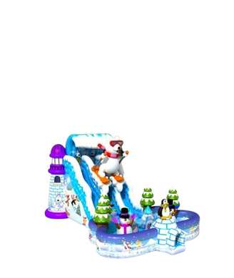 Vente château gonflable toboggan Bonhomme de neige