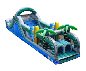 Vente château gonflable parcours d'obstacles tropical