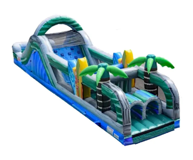 Vente château gonflable parcours d'obstacles tropical