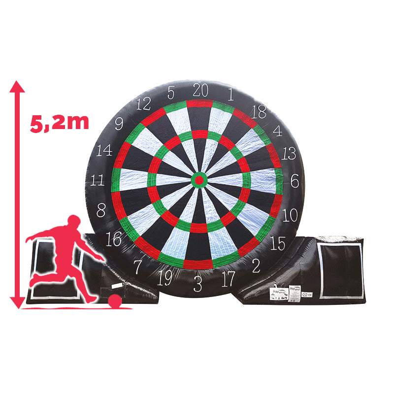 Location château gonflable FOOT FLÉCHETTE GÉANT 5,2M