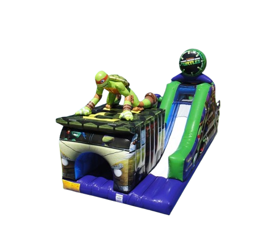Vente château gonflable parcours d'obstacles Tortue ninja